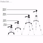 Portable Tripod Stand For Mobile Phone / Camera With Mobile Phone Clip Holder For iPhone & Samsung