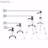 Portable Tripod Stand For Mobile Phone / Camera With Mobile Phone Clip Holder For iPhone & Samsung