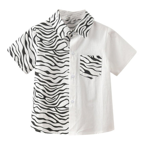 Zebra Print Cotton Shirt