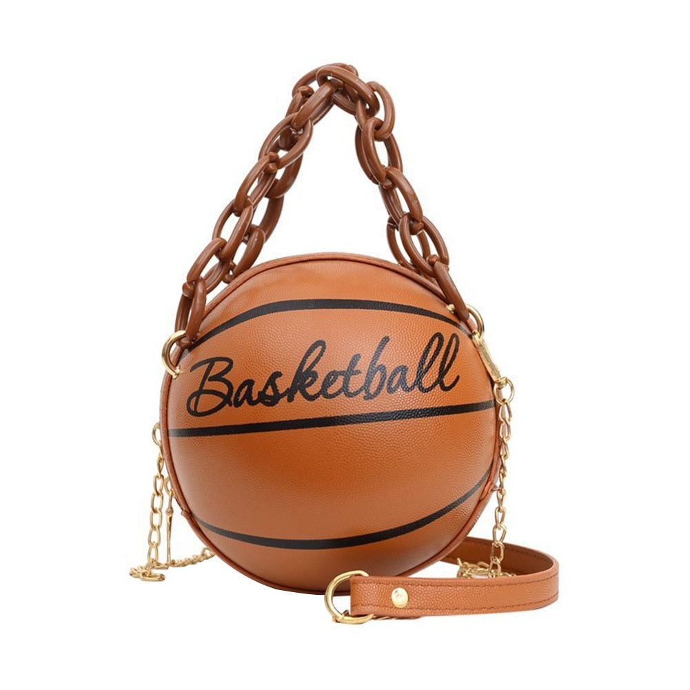 Personality Basketball Purses For Teenagers Women Bags Crossbody Chain Hand