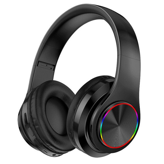 B39 Wireless Bluetooth 5.0 Portable Headphone With Portable Foldable LED Lights