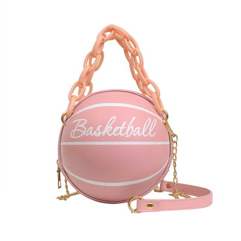 Personality Basketball Purses For Teenagers Women Bags Crossbody Chain Hand