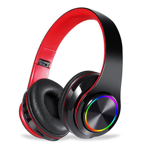 B39 Wireless Bluetooth 5.0 Portable Headphone With Portable Foldable LED Lights